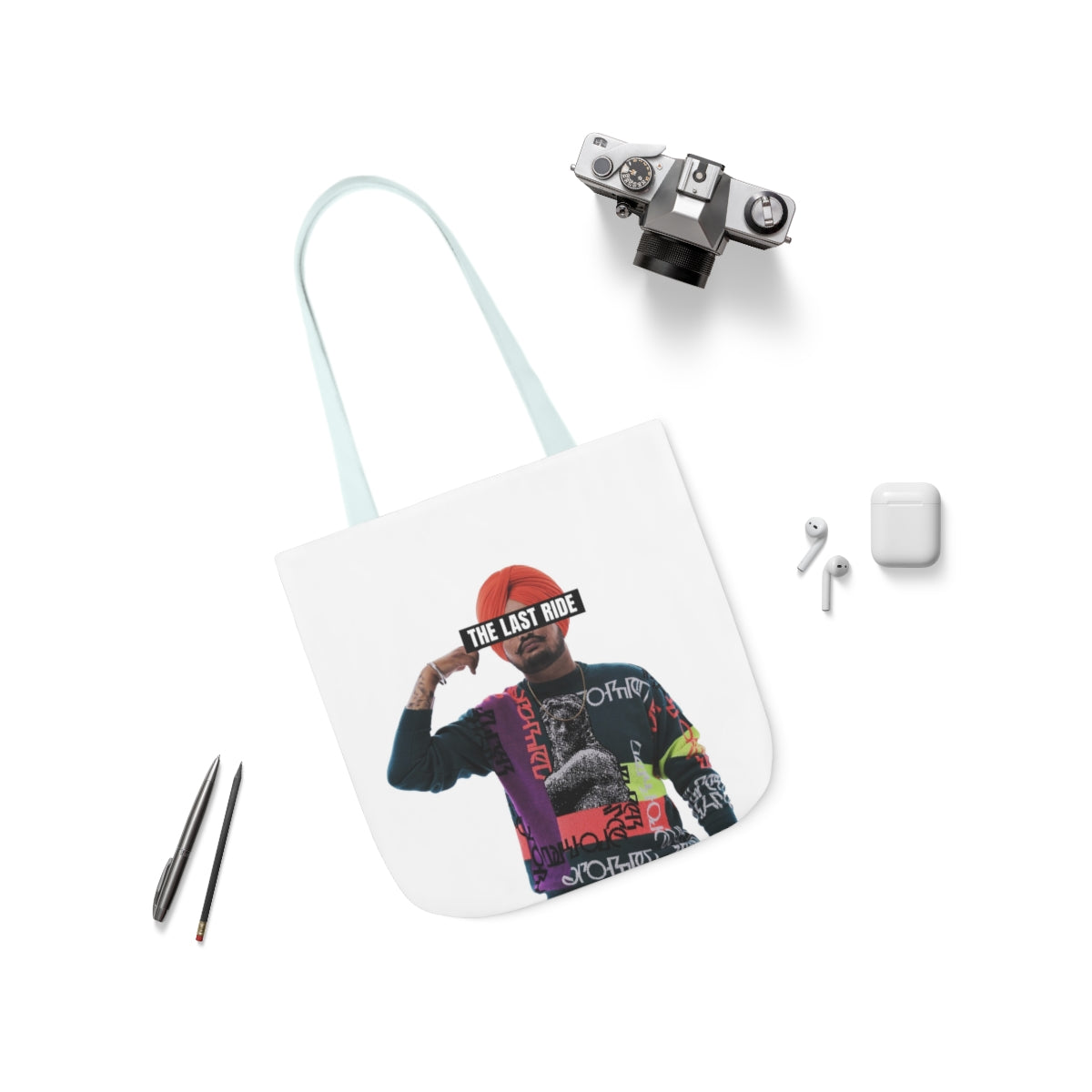 Tribute to Sidhu Moosewala Polyester Canvas Tote Bag