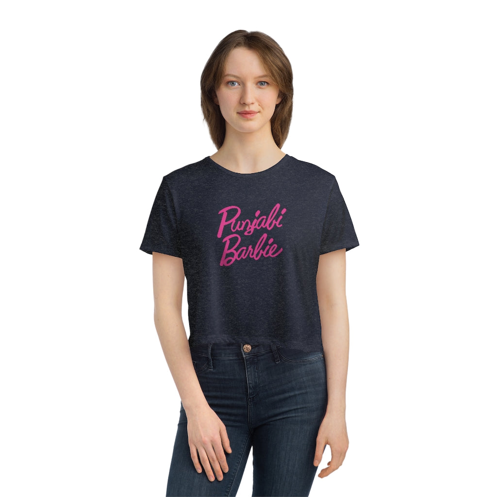 Punjabi Barbie Women's Flowy Cropped Tee