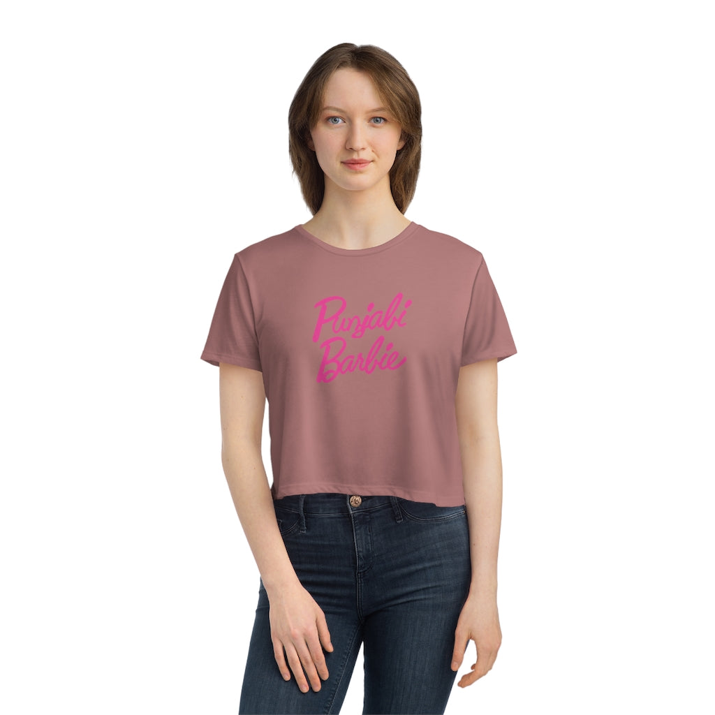 Punjabi Barbie Women's Flowy Cropped Tee