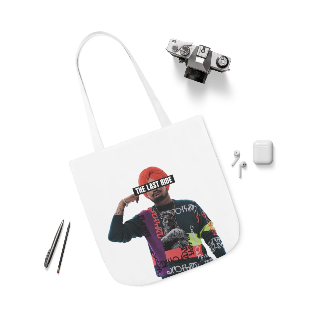 Tribute to Sidhu Moosewala Polyester Canvas Tote Bag