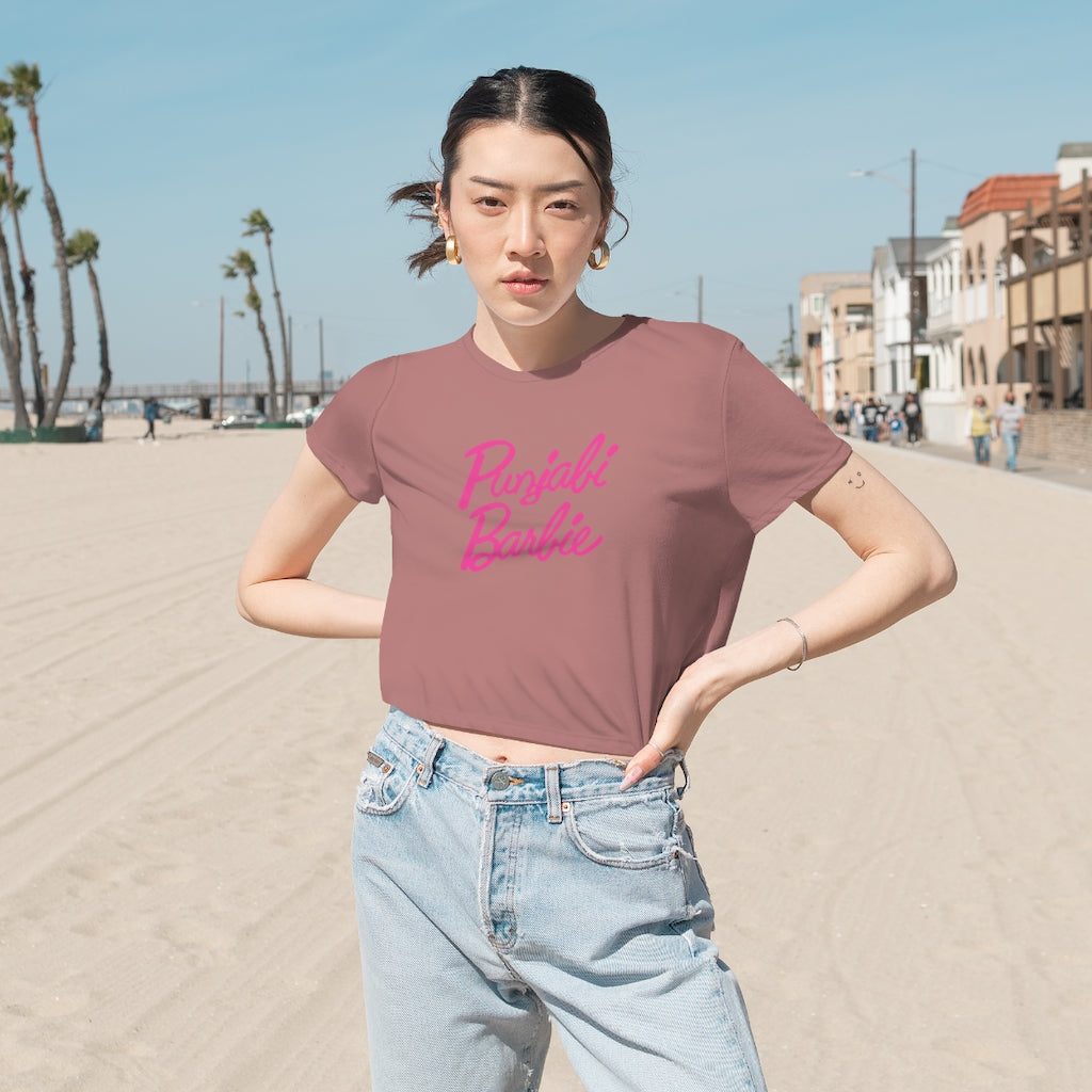 Punjabi Barbie Women's Flowy Cropped Tee