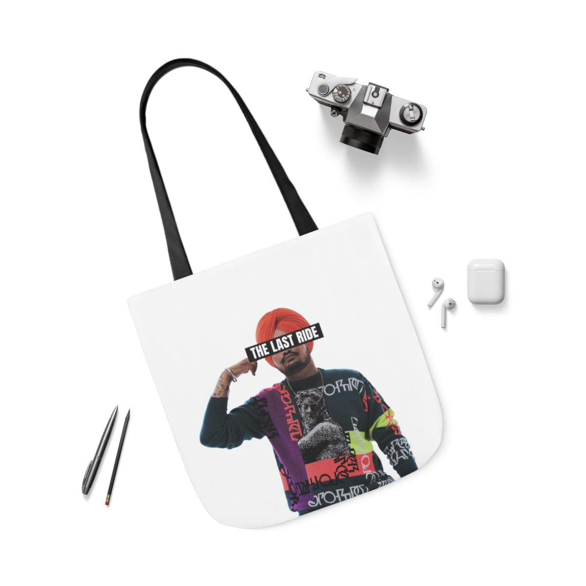 Tribute to Sidhu Moosewala Polyester Canvas Tote Bag