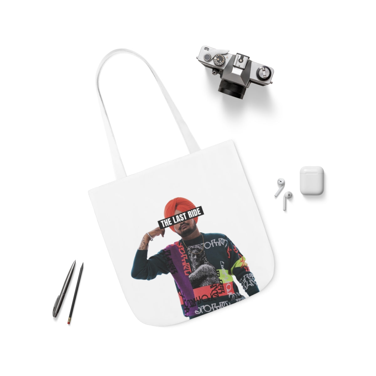 Tribute to Sidhu Moosewala Polyester Canvas Tote Bag