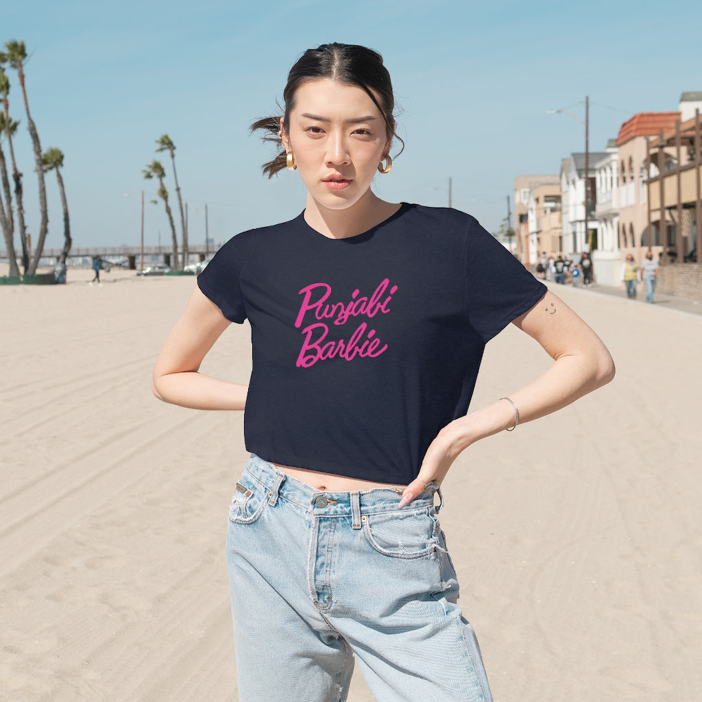 Punjabi Barbie Women's Flowy Cropped Tee