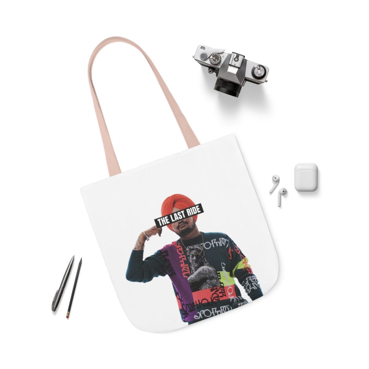 Tribute to Sidhu Moosewala Polyester Canvas Tote Bag