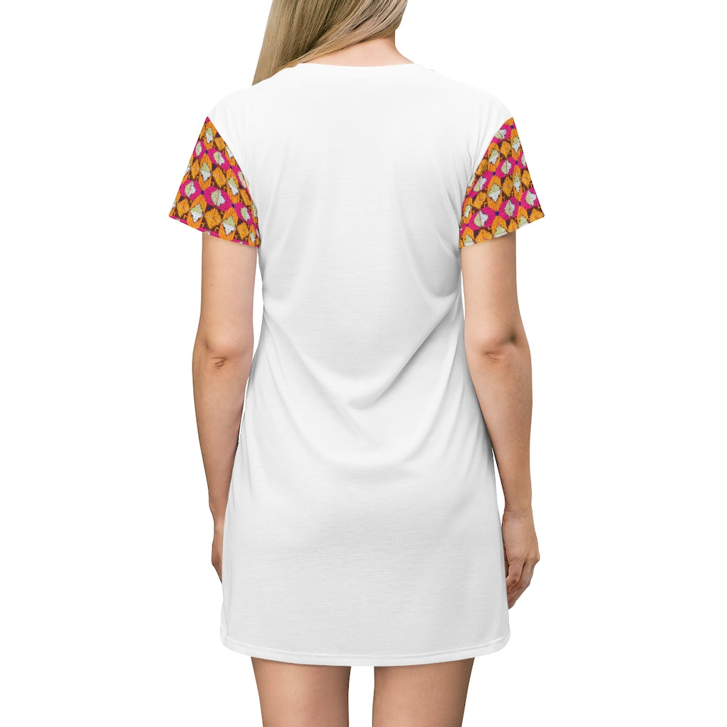 Phulkari Collection Hot Pink T-Shirt Dress