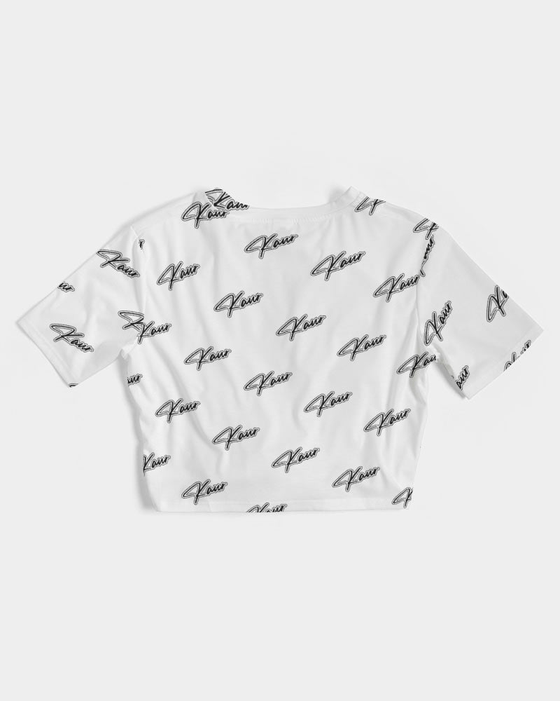 Kaur Women's Twist-Front Cropped Tee