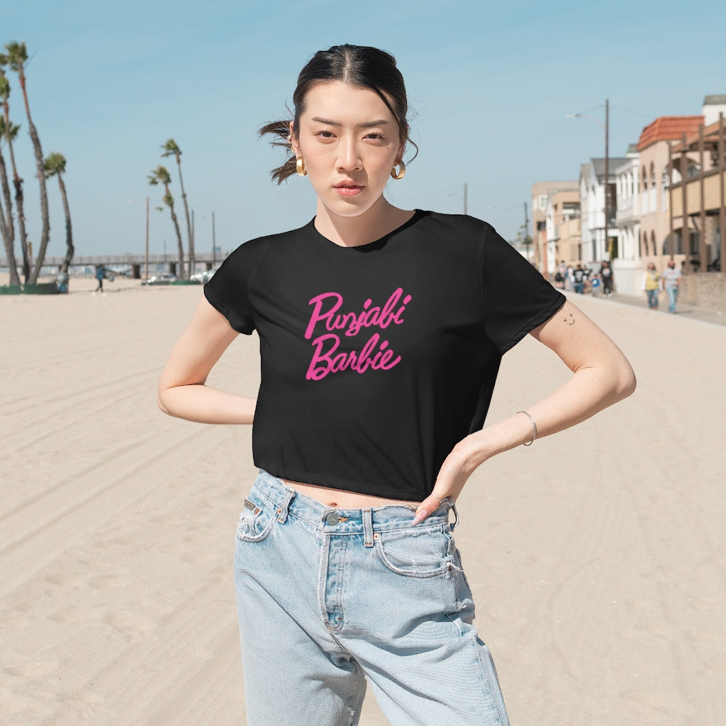 Punjabi Barbie Women's Flowy Cropped Tee