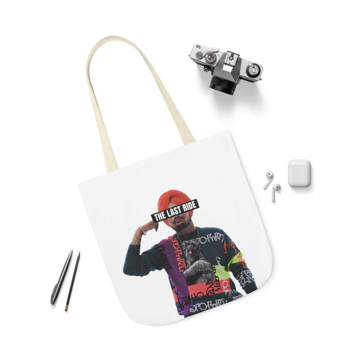 Tribute to Sidhu Moosewala Polyester Canvas Tote Bag