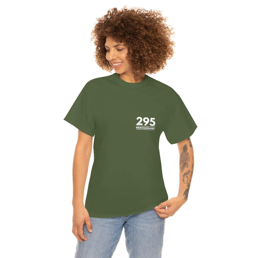 Moosewala 295 (white) Unisex Cotton Tee